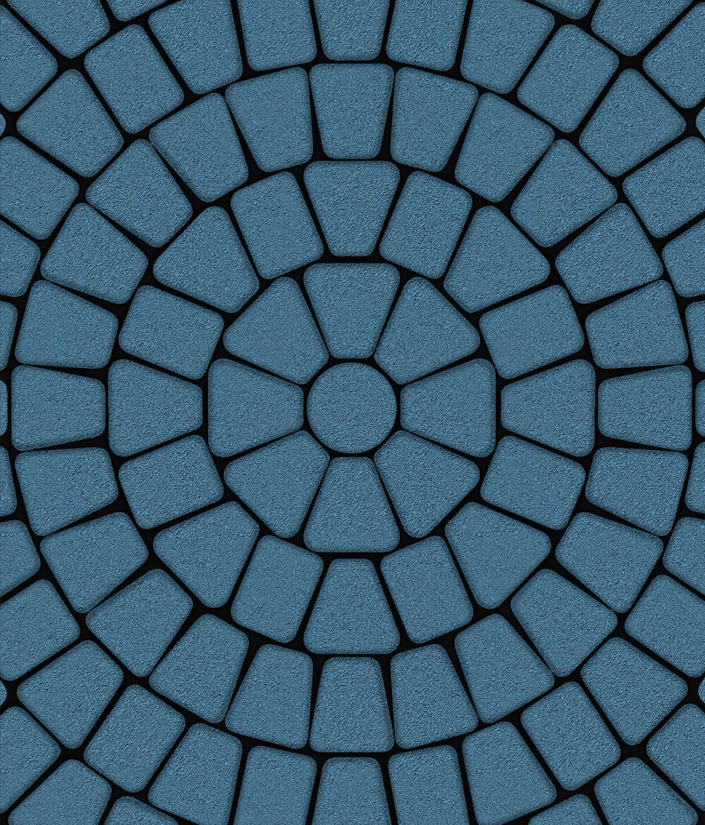 Тротуарная плитка Классико круговая круговая из 3 плит Стандарт Синий 60