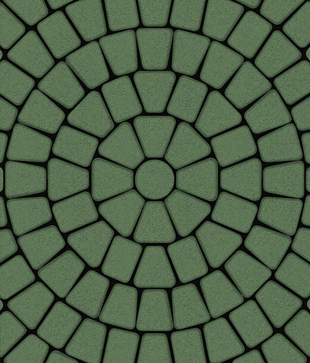 Тротуарная плитка Классико круговая круговая из 3 плит Стандарт Зеленый 60