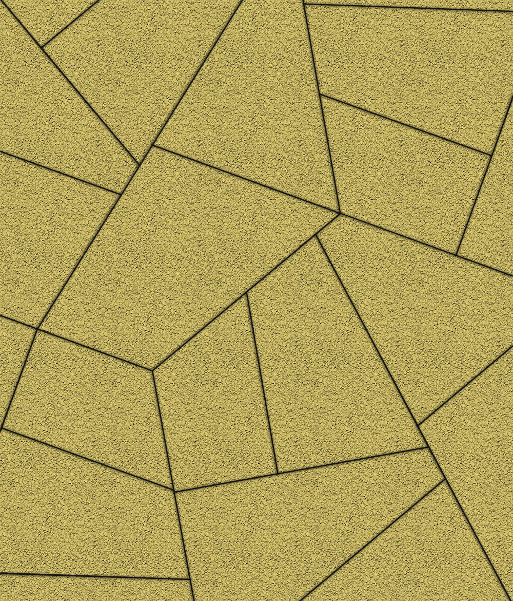 Тротуарная плитка Оригами Гранит Желтый 80