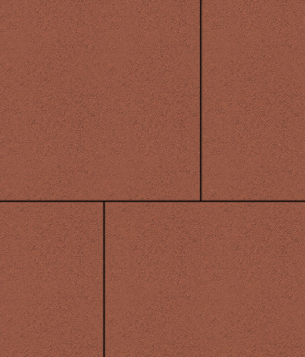 Тротуарная плитка Квадрум 600 ✕ 600 Стандарт Красный 80