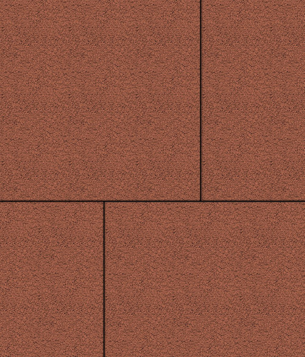 Тротуарная плитка Квадрум 600 ✕ 600 Гранит Красный 80