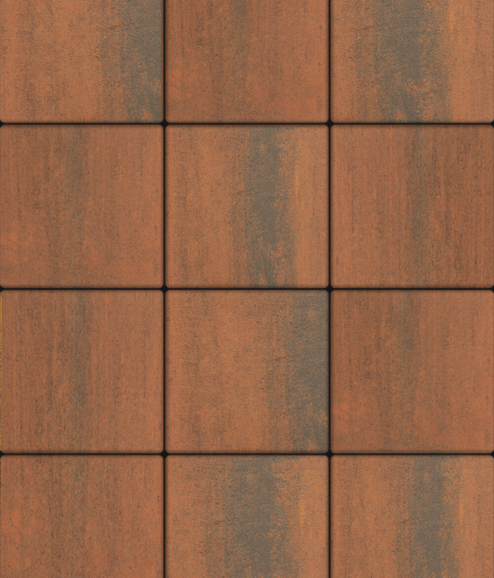 Тротуарная плитка Квадрум 400 ✕ 400 Листопад гладкий Мустанг 60
