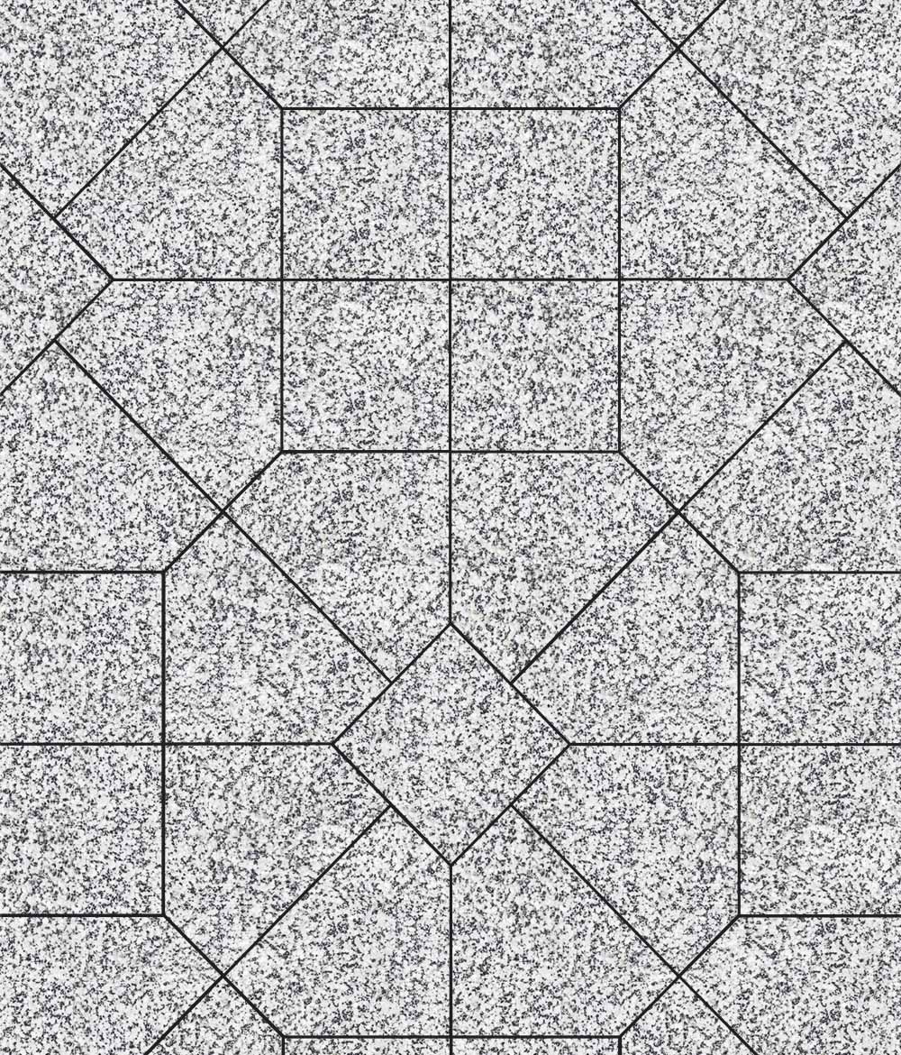 Тротуарная плитка Ла-Линия 200 ✕ 280 ✕ 100 Стоунмикс Бело-черный 60