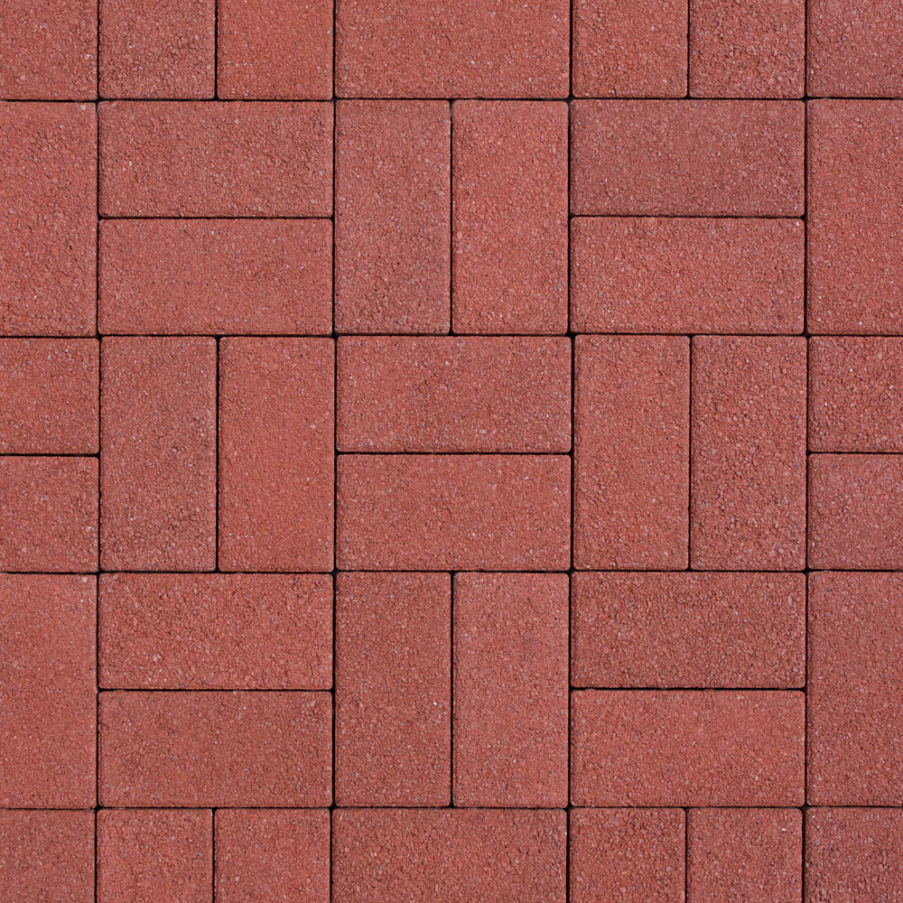 Тротуарная плитка Ла-Линия 100  ✕ 200 Гранит Красный 40
