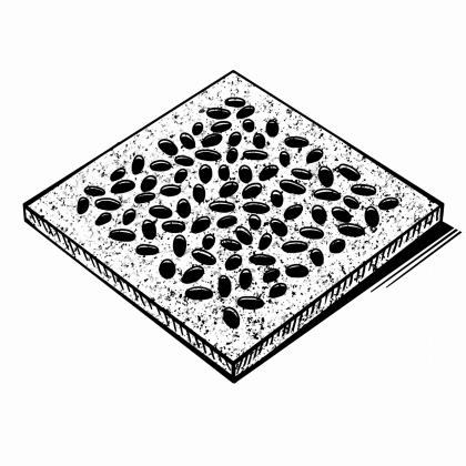 Переливная решетка с лепестковой перфорацией Долерит