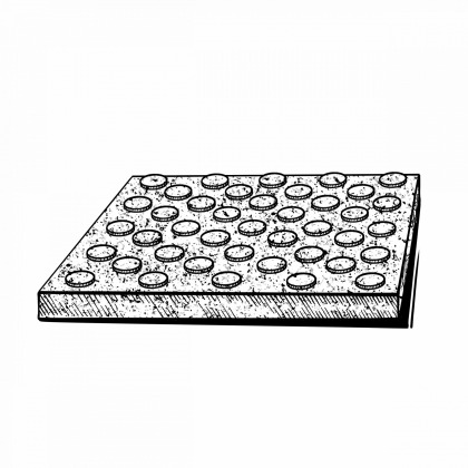 Тактильная плита в шахматном порядке цилиндрические рифы Долерит